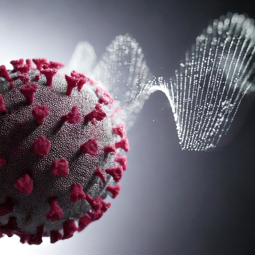 Firefly virus vibrating and generating a sound wave 12828